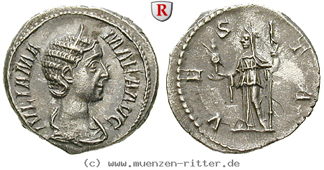 Klicken Sie auf das Bild um es auf Ihrem Rechner zu speichern julia-mamaea-mutter-des-severus-alexander-denar/59499.jpg