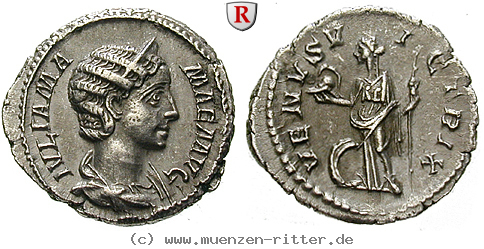 Klicken Sie auf das Bild um es auf Ihrem Rechner zu speichern julia-mamaea-mutter-des-severus-alexander-denar/62370.jpg