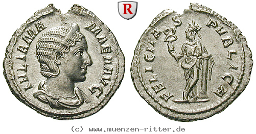 Klicken Sie auf das Bild um es auf Ihrem Rechner zu speichern julia-mamaea-mutter-des-severus-alexander-denar/63978.jpg