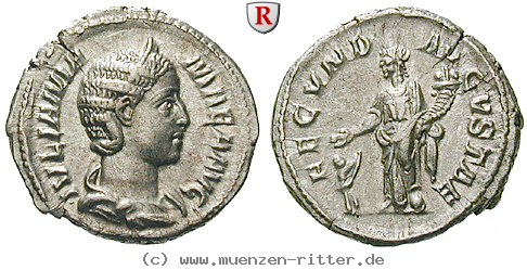 Klicken Sie auf das Bild um es auf Ihrem Rechner zu speichern julia-mamaea-mutter-des-severus-alexander-denar/63979.jpg
