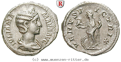 Klicken Sie auf das Bild um es auf Ihrem Rechner zu speichern julia-mamaea-mutter-des-severus-alexander-denar/77882.jpg