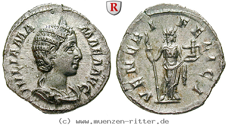 Klicken Sie auf das Bild um es auf Ihrem Rechner zu speichern julia-mamaea-mutter-des-severus-alexander-denar/84534.jpg