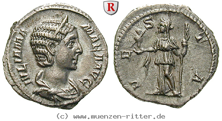 Klicken Sie auf das Bild um es auf Ihrem Rechner zu speichern julia-mamaea-mutter-des-severus-alexander-denar/95547.jpg