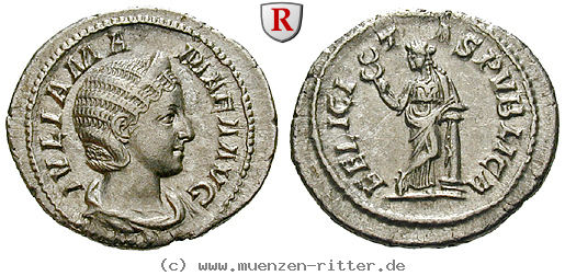 Klicken Sie auf das Bild um es auf Ihrem Rechner zu speichern julia-mamaea-mutter-des-severus-alexander-denar/96906.jpg