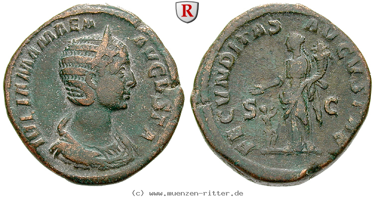 Klicken Sie auf das Bild um es auf Ihrem Rechner zu speichern julia-mamaea-mutter-des-severus-alexander-sesterz/102196.jpg