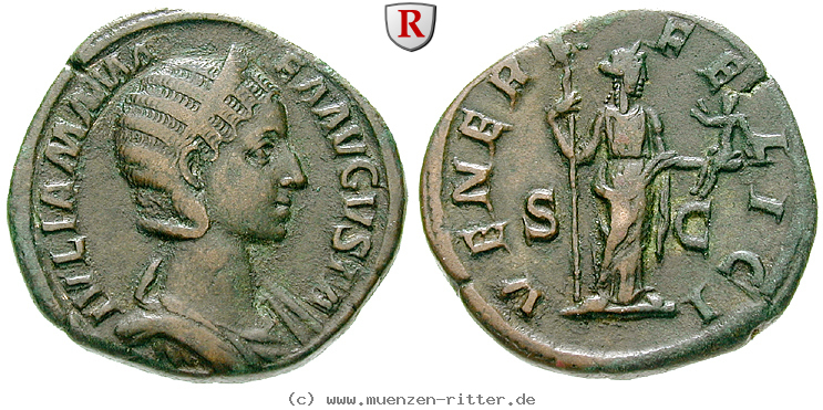 Klicken Sie auf das Bild um es auf Ihrem Rechner zu speichern julia-mamaea-mutter-des-severus-alexander-sesterz/52039.jpg