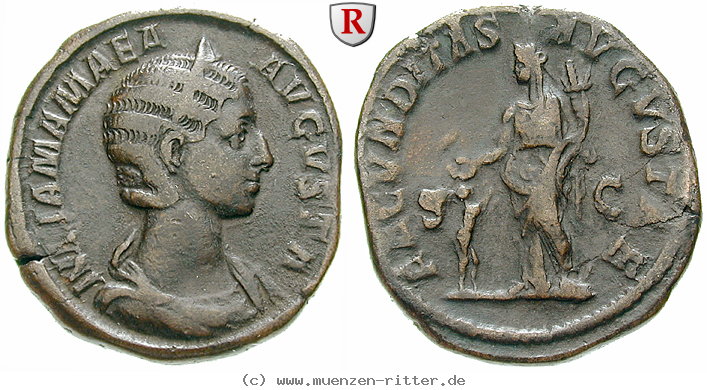 Klicken Sie auf das Bild um es auf Ihrem Rechner zu speichern julia-mamaea-mutter-des-severus-alexander-sesterz/55696.jpg