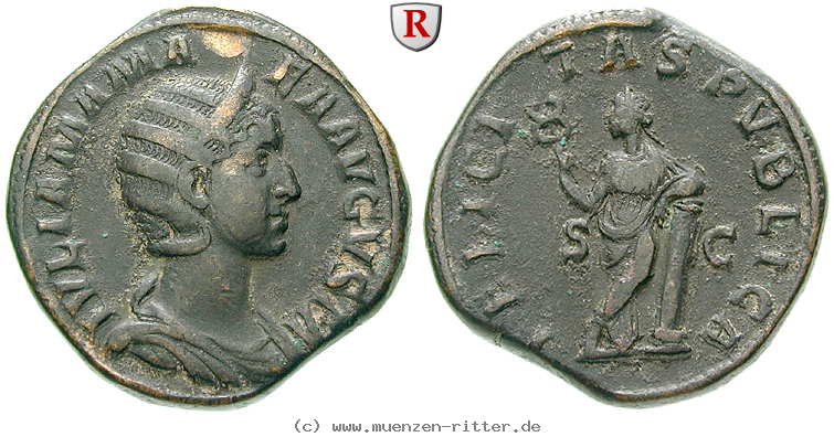 Klicken Sie auf das Bild um es auf Ihrem Rechner zu speichern julia-mamaea-mutter-des-severus-alexander-sesterz/66771.jpg