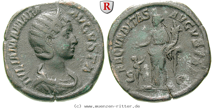Klicken Sie auf das Bild um es auf Ihrem Rechner zu speichern julia-mamaea-mutter-des-severus-alexander-sesterz/67951.jpg