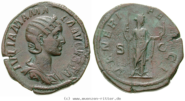 Klicken Sie auf das Bild um es auf Ihrem Rechner zu speichern julia-mamaea-mutter-des-severus-alexander-sesterz/erom7336.jpg