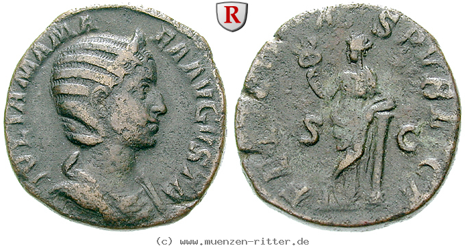 Klicken Sie auf das Bild um es auf Ihrem Rechner zu speichern julia-mamaea-mutter-des-severus-alexander-sesterz/erom7986.jpg