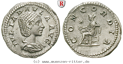 Klicken Sie auf das Bild um es auf Ihrem Rechner zu speichern julia-paula-frau-des-elagabal-denar/67959.jpg