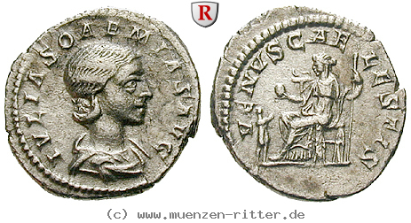 Klicken Sie auf das Bild um es auf Ihrem Rechner zu speichern julia-soaemias-mutter-des-elagabal-denar/36528.jpg