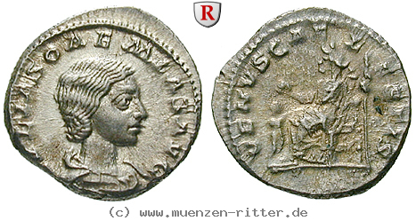 Klicken Sie auf das Bild um es auf Ihrem Rechner zu speichern julia-soaemias-mutter-des-elagabal-denar/63785.jpg