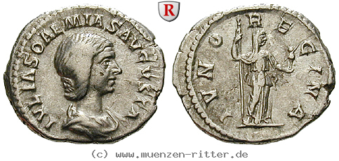 Klicken Sie auf das Bild um es auf Ihrem Rechner zu speichern julia-soaemias-mutter-des-elagabal-denar/96561.jpg