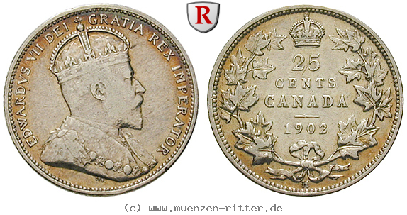 Klicken Sie auf das Bild um es auf Ihrem Rechner zu speichern kanada-edward-vii-25-cents/70748.jpg