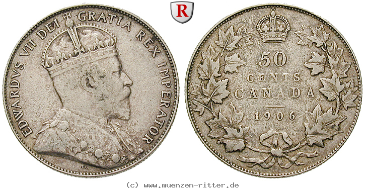 Klicken Sie auf das Bild um es auf Ihrem Rechner zu speichern kanada-edward-vii-50-cents/70753.jpg