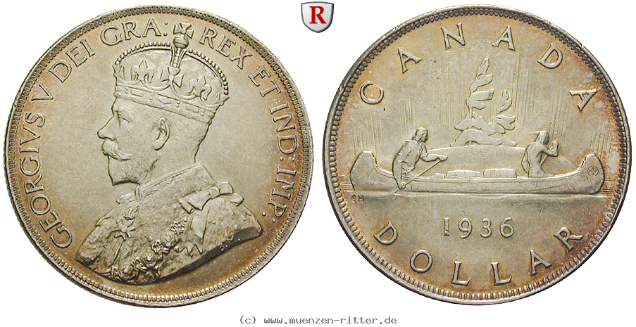 Klicken Sie auf das Bild um es auf Ihrem Rechner zu speichern kanada-george-v-dollar/70730.jpg