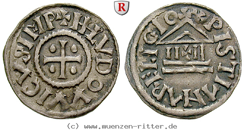 Klicken Sie auf das Bild um es auf Ihrem Rechner zu speichern karolinger-ludwig-der-fromme-denar/100350.jpg