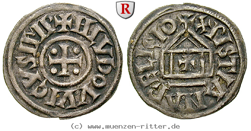Klicken Sie auf das Bild um es auf Ihrem Rechner zu speichern karolinger-ludwig-der-fromme-denar/103225.jpg