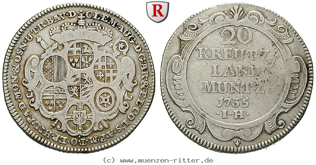 Klicken Sie auf das Bild um es auf Ihrem Rechner zu speichern koeln-bistum-clemens-august-von-bayern-20-kreuzer/76171.jpg