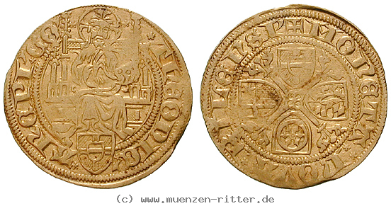Klicken Sie auf das Bild um es auf Ihrem Rechner zu speichern koeln-bistum-dietrich-ii-von-moers-goldgulden/12352.jpg