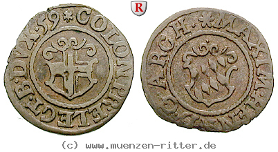 Klicken Sie auf das Bild um es auf Ihrem Rechner zu speichern koeln-bistum-maximilian-heinrich-von-bayern-8-heller/41056.jpg