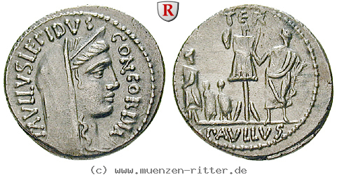 Klicken Sie auf das Bild um es auf Ihrem Rechner zu speichern l-aemilius-lepidus-paullus-denar/75800.jpg