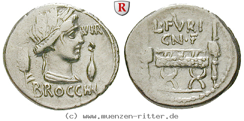 Klicken Sie auf das Bild um es auf Ihrem Rechner zu speichern l-furius-brocchus-denar/41868.jpg