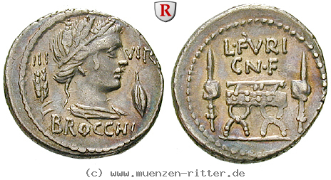 Klicken Sie auf das Bild um es auf Ihrem Rechner zu speichern l-furius-brocchus-denar/45315.jpg