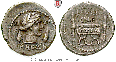 Klicken Sie auf das Bild um es auf Ihrem Rechner zu speichern l-furius-brocchus-denar/51833.jpg