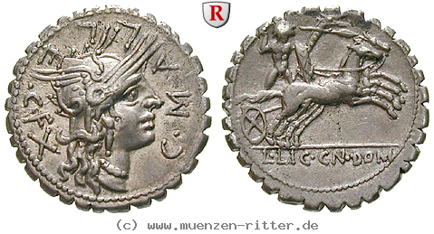 Klicken Sie auf das Bild um es auf Ihrem Rechner zu speichern l-licinius-crassus-und-cn-domitius-ahenobarbus-denar-serratus/81231.jpg