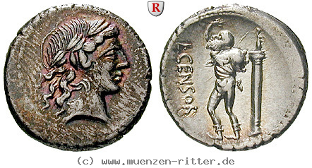Klicken Sie auf das Bild um es auf Ihrem Rechner zu speichern l-marcius-censorinus-denar/79667.jpg
