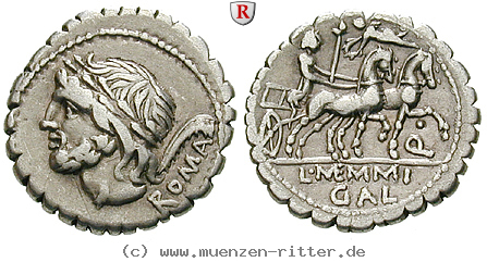 Klicken Sie auf das Bild um es auf Ihrem Rechner zu speichern l-memmius-galeria-denar-serratus/75956.jpg