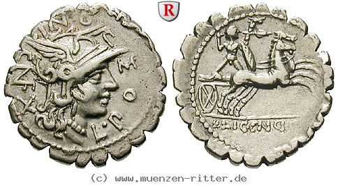 Klicken Sie auf das Bild um es auf Ihrem Rechner zu speichern l-pomponius-denar-serratus/87395.jpg