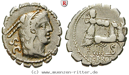 Klicken Sie auf das Bild um es auf Ihrem Rechner zu speichern l-procilius-denar-serratus/43760.jpg