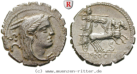 Klicken Sie auf das Bild um es auf Ihrem Rechner zu speichern l-procilius-denar-serratus/81235.jpg