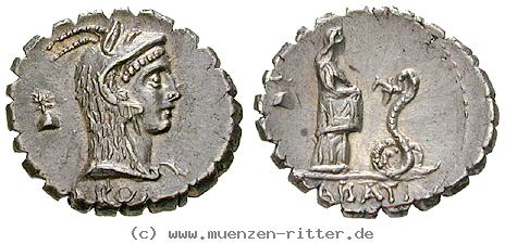Klicken Sie auf das Bild um es auf Ihrem Rechner zu speichern l-roscius-fabatus-denar-serratus/18489.jpg