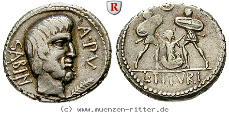 Klicken Sie auf das Bild um es auf Ihrem Rechner zu speichern l-titurius-sabinus-denar/96349.jpg