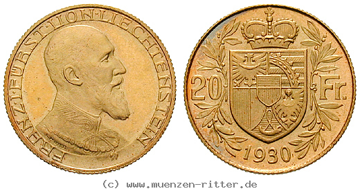 Klicken Sie auf das Bild um es auf Ihrem Rechner zu speichern liechtenstein-franz-i-20-franken/49721.jpg