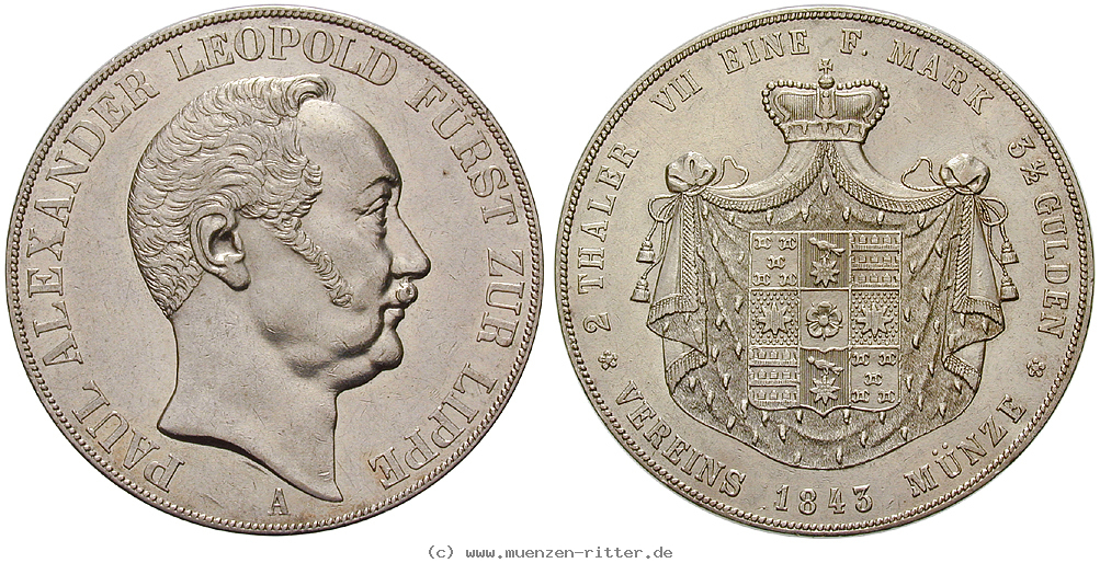 Klicken Sie auf das Bild um es auf Ihrem Rechner zu speichern lippe-grafschaft-paul-alexander-leopold-vereinsdoppeltaler/22493.jpg