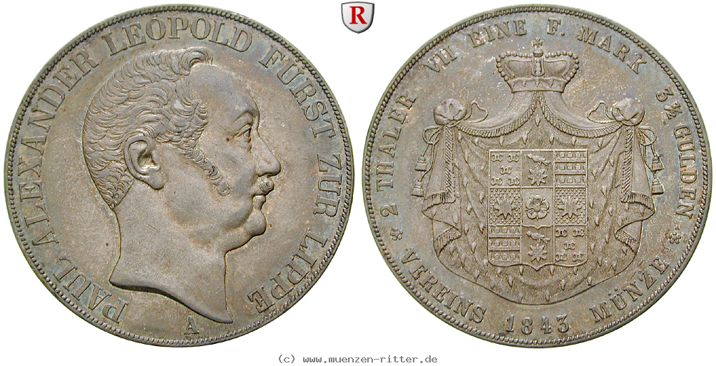 Klicken Sie auf das Bild um es auf Ihrem Rechner zu speichern lippe-grafschaft-paul-alexander-leopold-vereinsdoppeltaler/26906.jpg