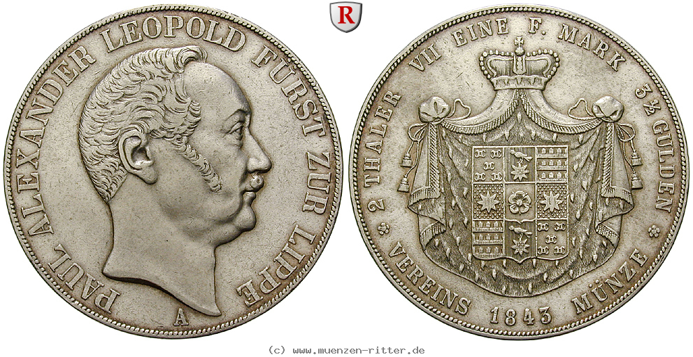 Klicken Sie auf das Bild um es auf Ihrem Rechner zu speichern lippe-grafschaft-paul-alexander-leopold-vereinsdoppeltaler/85121.jpg