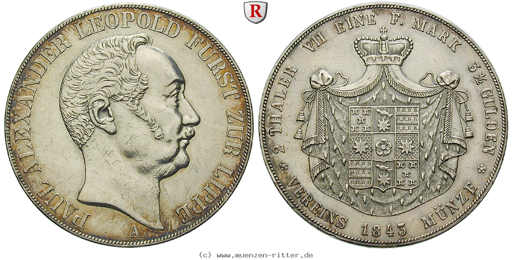 Klicken Sie auf das Bild um es auf Ihrem Rechner zu speichern lippe-grafschaft-paul-alexander-leopold-vereinsdoppeltaler/88235.jpg