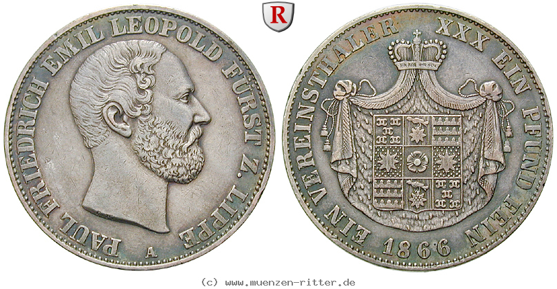 lippe-grafschaft-paul-friedrich-emil-leopold-vereinstaler/26922.jpg