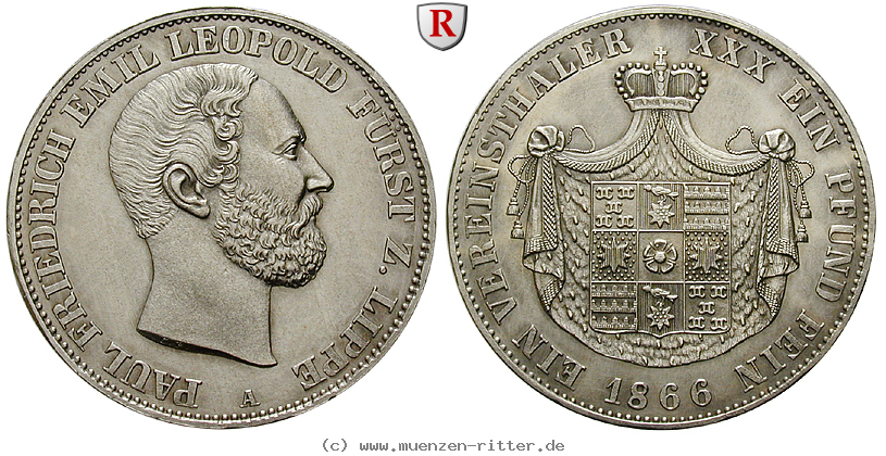 lippe-grafschaft-paul-friedrich-emil-leopold-vereinstaler/29185.jpg