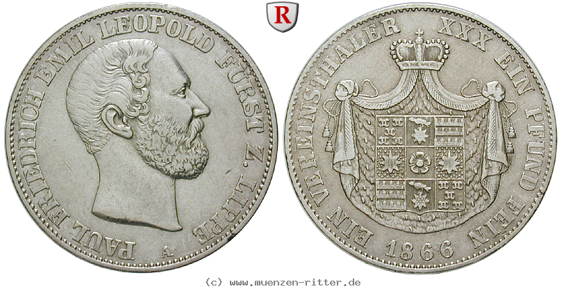 lippe-grafschaft-paul-friedrich-emil-leopold-vereinstaler/82363.jpg
