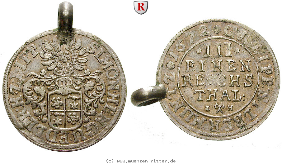 Klicken Sie auf das Bild um es auf Ihrem Rechner zu speichern lippe-grafschaft-simon-heinrich-1-3-taler/51489.jpg