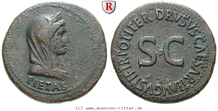 Klicken Sie auf das Bild um es auf Ihrem Rechner zu speichern livia-frau-des-augustus-dupondius/94228.jpg