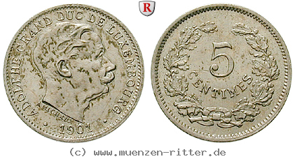 Klicken Sie auf das Bild um es auf Ihrem Rechner zu speichern luxemburg-adolph-5-centimes/62938.jpg